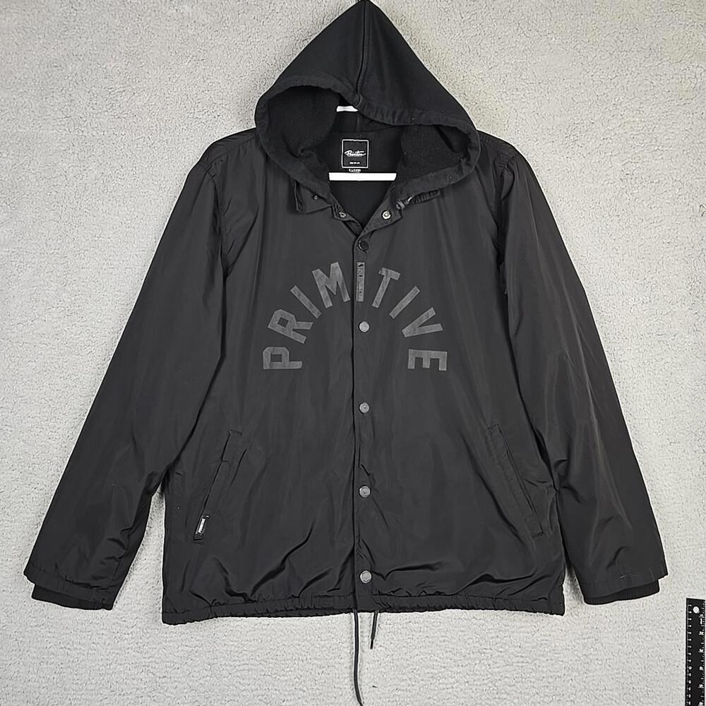 PRIMITIVE Coach Two Fer Mens Varsity Jacket Hooded Size XL